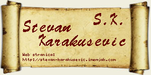 Stevan Karakušević vizit kartica